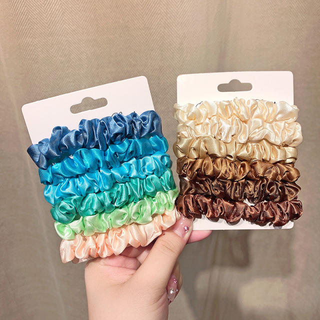 6pcs satin scrunchies set