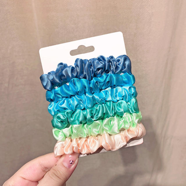 6pcs satin scrunchies set