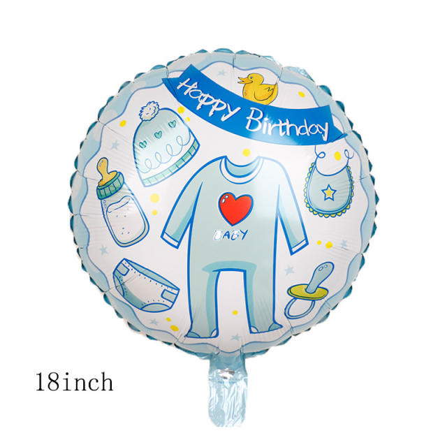 Cartoon one year old birthday party balloon