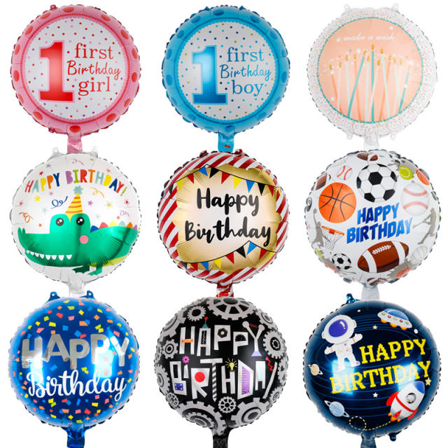 18 inches happy birthday colorful balloon