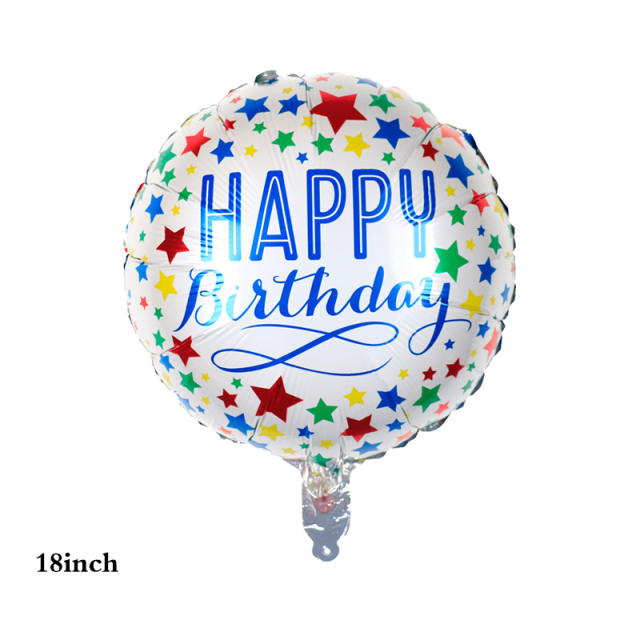 18 inches happy birthday colorful balloon