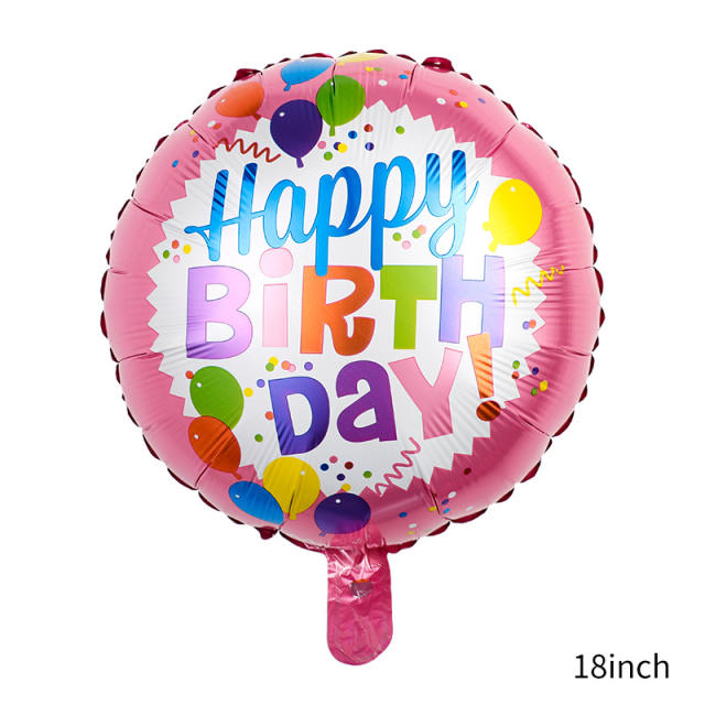 18 inches happy birthday colorful balloon