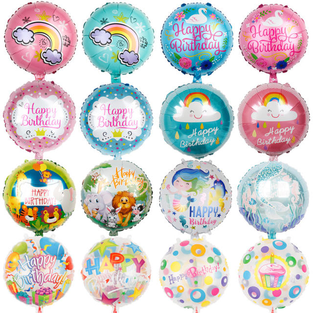 18 inches happy birthday colorful balloon