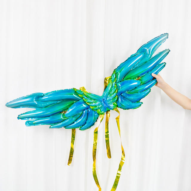 Blue color wing party balloon