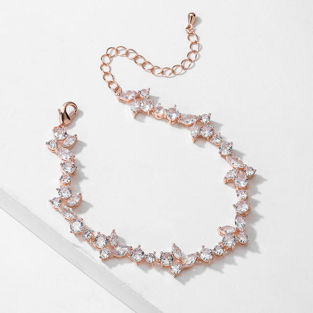 Delicate AAA cubic zircon copper tennis bracelet