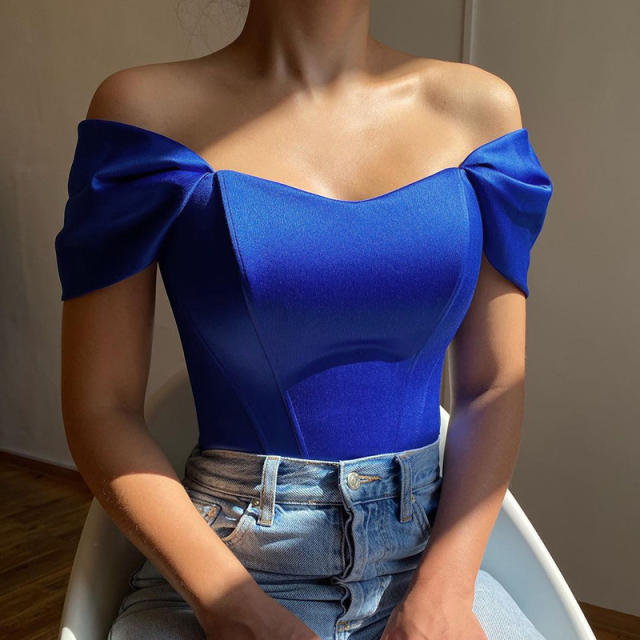 Sexy off shoulder corset tops