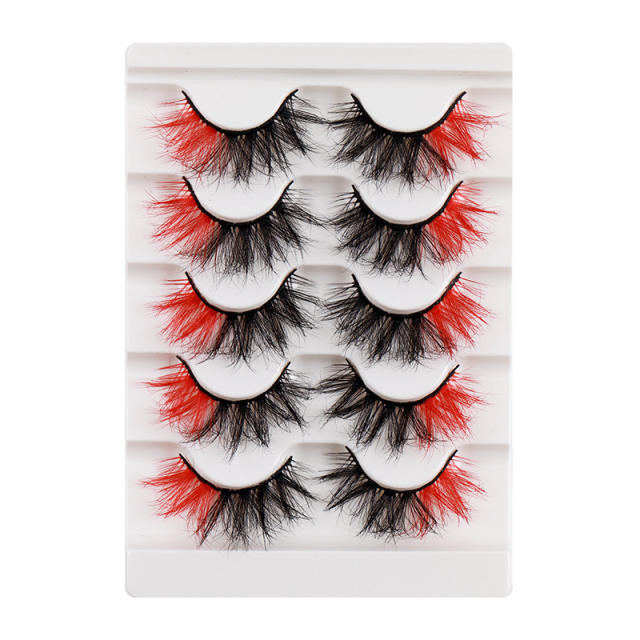 5 pair colorful false eyelashes