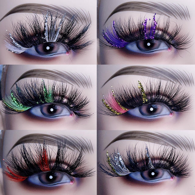 25mm colorful false eyelashes