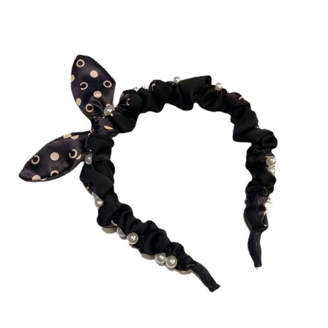 Korean fashion cute bunny ear scrunchies headband