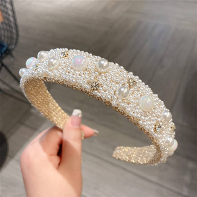 Luxury pearl beads headband