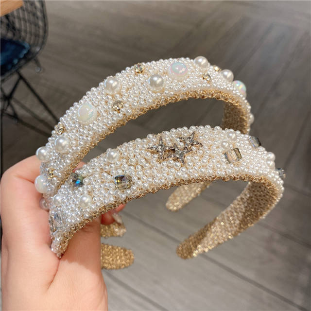 Luxury pearl beads headband