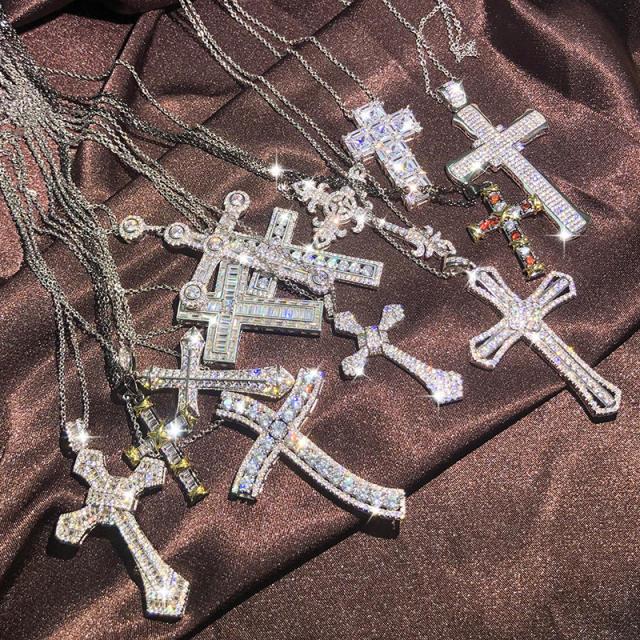 Luxury diamond cross necklace