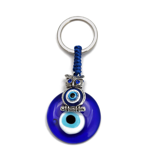 Blue color evil eye keychain