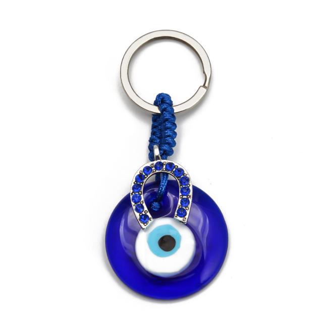Blue color evil eye keychain