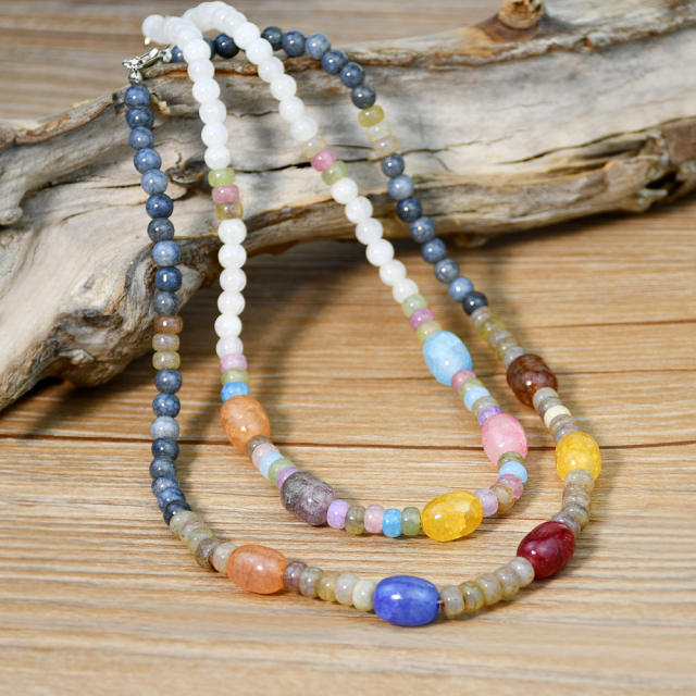 Personality natural crystal bead necklace