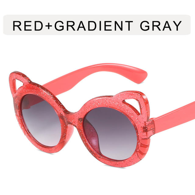 Sweet cat design beach sunglasses for kids