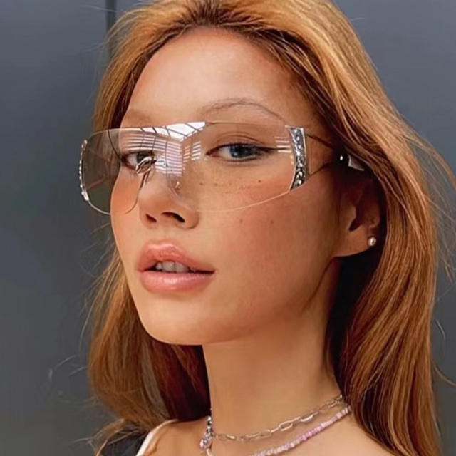 Y2K popular rimless sunglasses