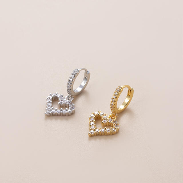 Heart moon star butterfly huggie earrings(1pcs price)