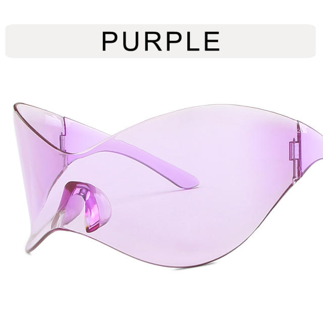 Y2K personality colorful rimless sunglasses