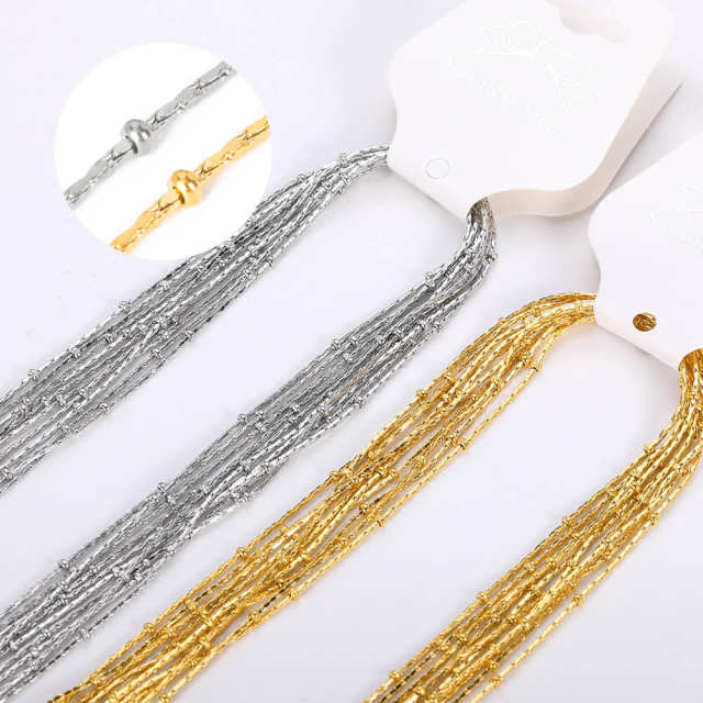 18K real gold plated basic stainless steel necklace chain