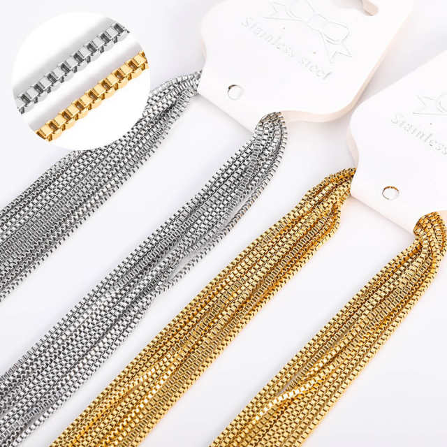 18K real gold plated basic stainless steel necklace chain