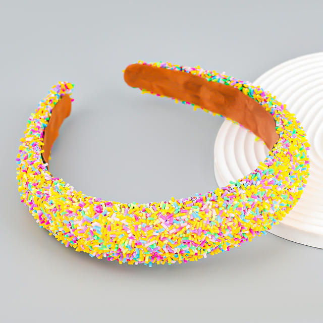 Popular ice cream cake color padded headband