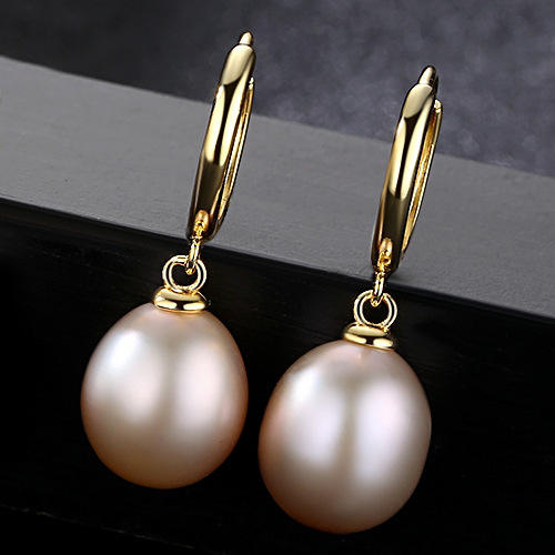 sterling silver water pearl real pearl earrings