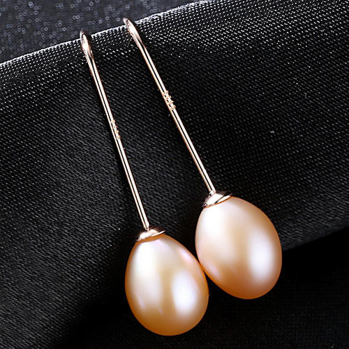 Sterling silver real pearl dangle earrings