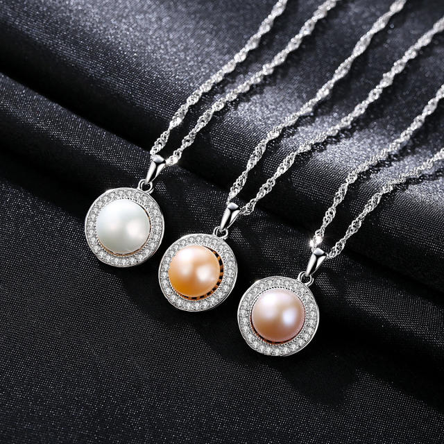 925 sterling silver water pearl one pearl necklace