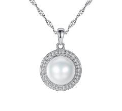 925 sterling silver water pearl one pearl necklace