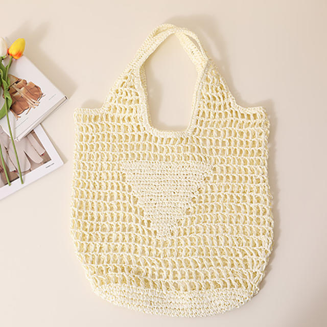Summer design candy color hollow straw bag