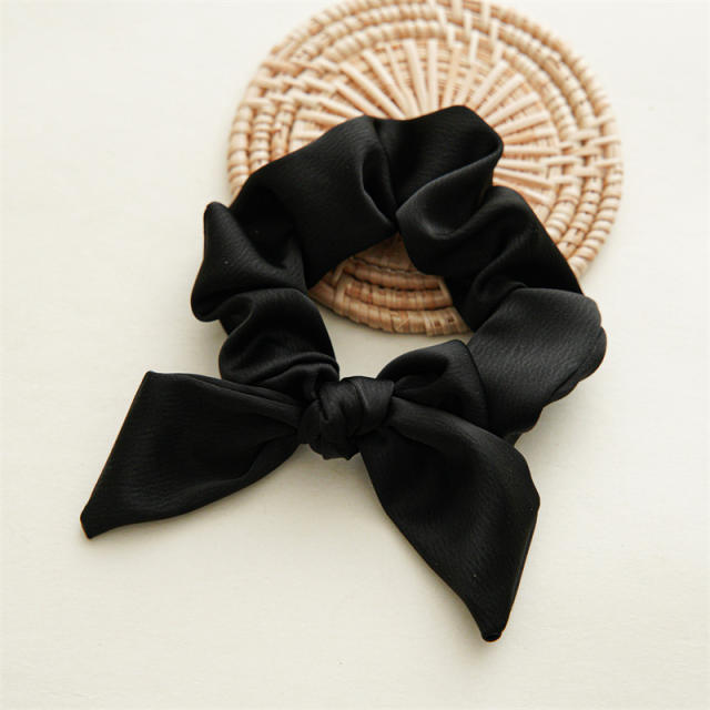 Korean fashion plain color bunny ear scrunchies