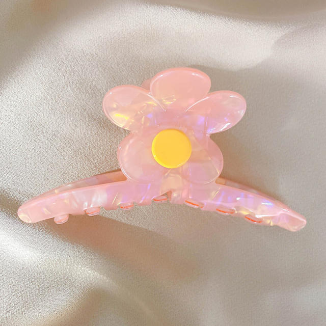 Spring design flower shape sweet hair claw clips 10.6cm