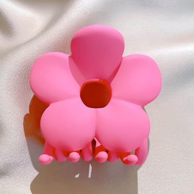 Korean fashion candy color flower hair claw clips 6.5cm