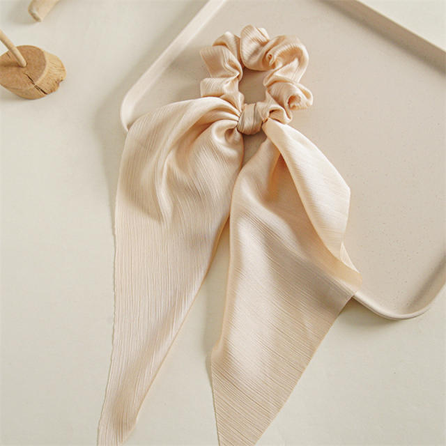 Plain color stain scarf scrunchies