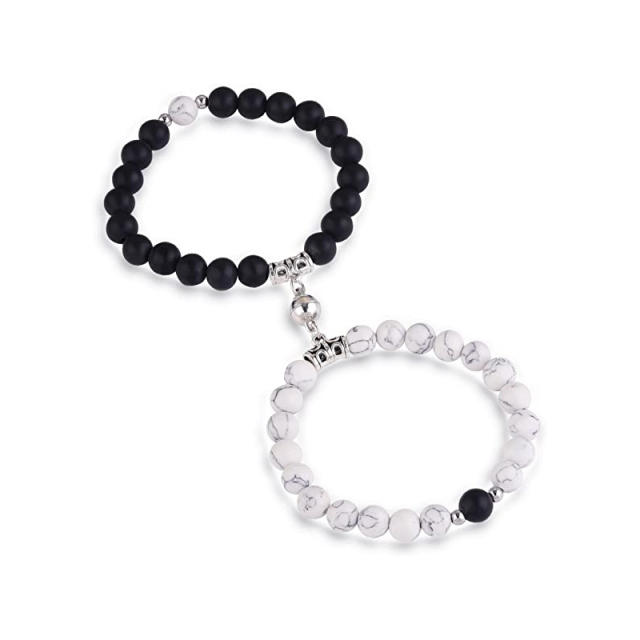 Amazon hot sale magnetic attraction heart bead bracelet