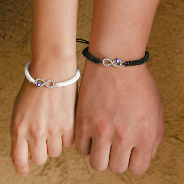 Classic infinity symbol thread bracelet set