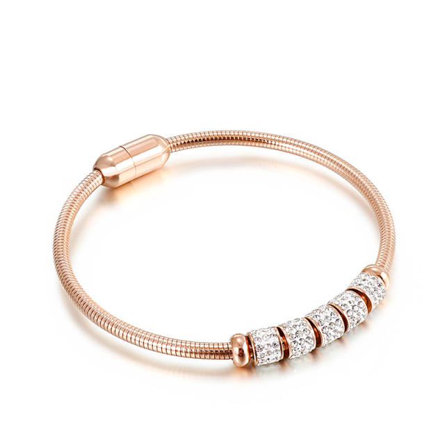 Concise stainless steel wire Magnetic buckle bangle