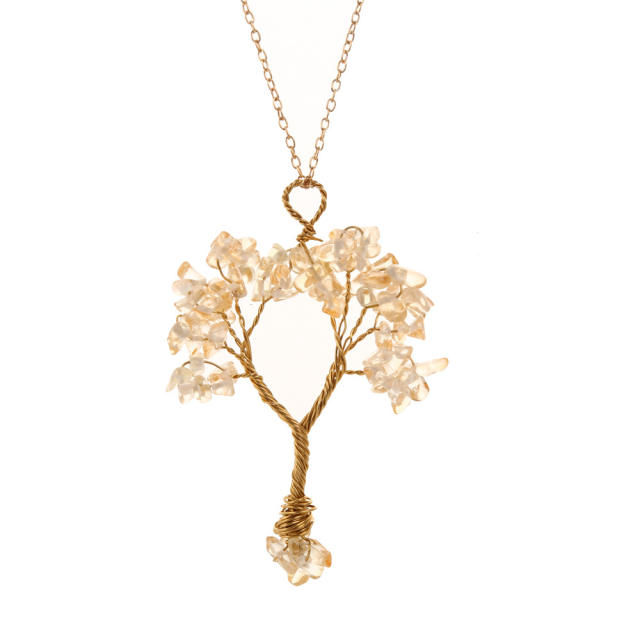 Amazon hot sale crystal life tree pendant necklace