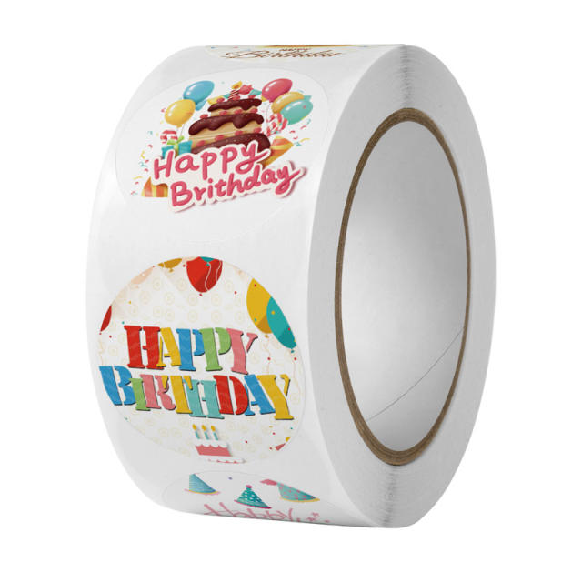 Happy birthday color painting stickers 500pcs