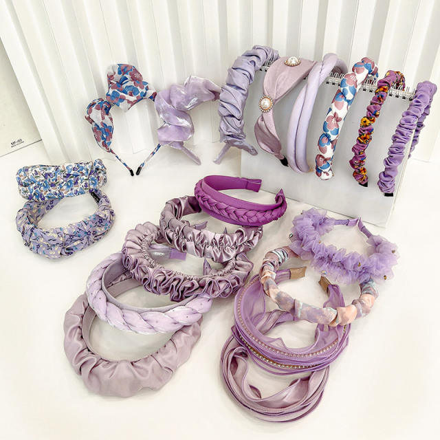 Korean fashion sweet purple color series headband