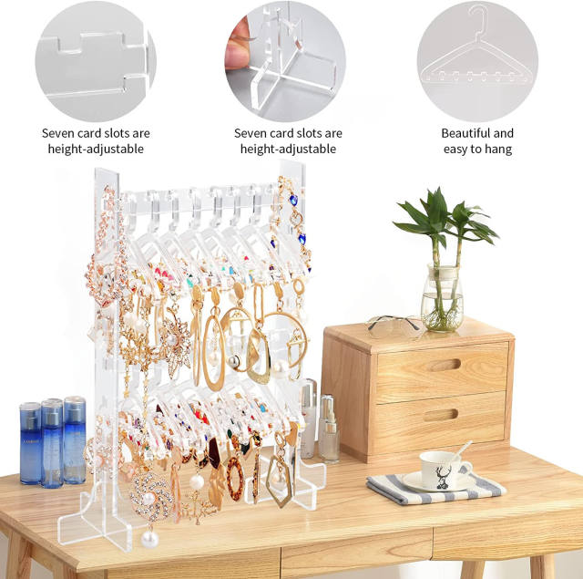 Clear acrylic two layer earring display