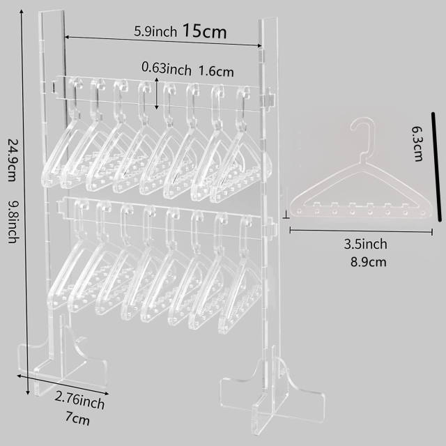 Clear acrylic two layer earring display
