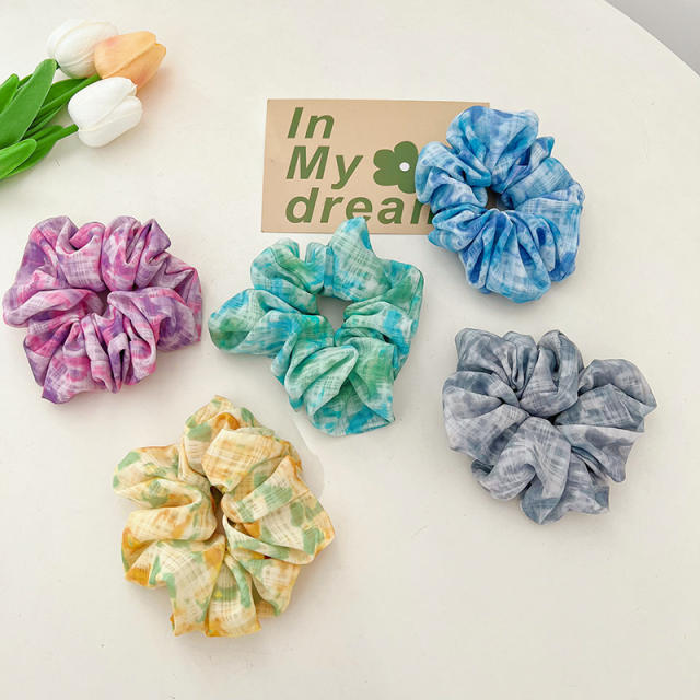 Spring design colorful scrunchies