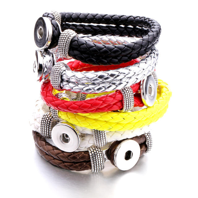 Personality pu leather snape jewelry bracelet