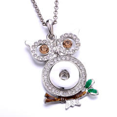 18mm vintage owl snap jewelry pendant
