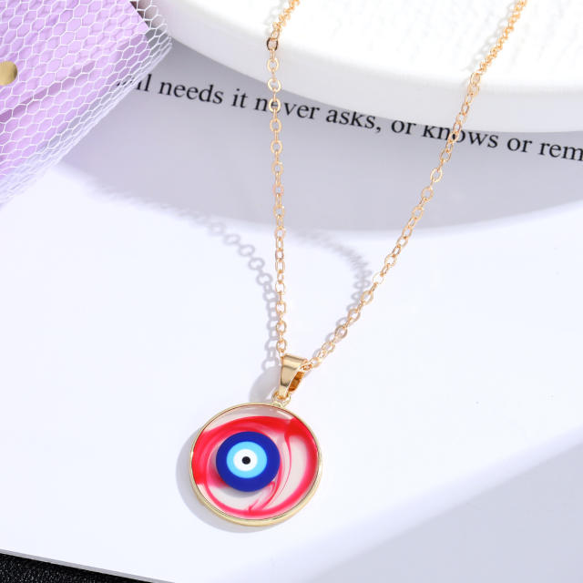 Classic blue evil eye pendant necklace