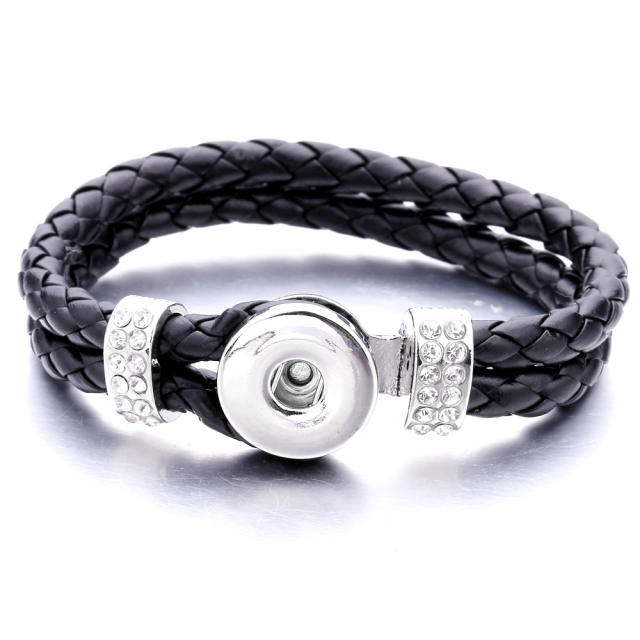 Personality pu leather snape jewelry bracelet