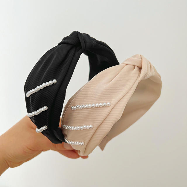 Korean fashion plain color knotted headband