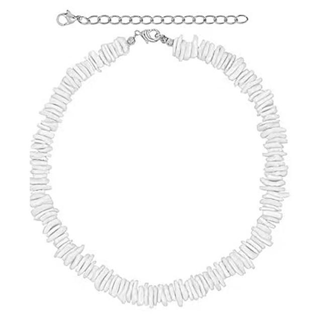 Boho beach trend puka shell necklace bracelet